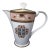Late 20th Century Noritake Commemoration Coffee Pot With Lid Art Deco Floral China Peach Gold For Sale