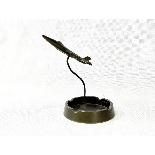 Mid-Century Modern Mig 21 Desk Plane Model with Ashtray in Bronze, 1960s For Sale - Image 3 of 10