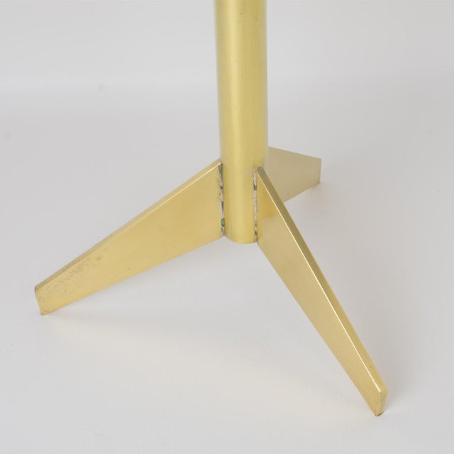 Mid-Century Brass and Petrified Wood Ashtray Vide Poche Side Table, circa 1960 For Sale - Image 14 of 14