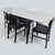 Mid-Century Space Age Monochrome Formica Drop Leaf Extending Dining Table and Chairs, 1960s For Sale - Image 6 of 11