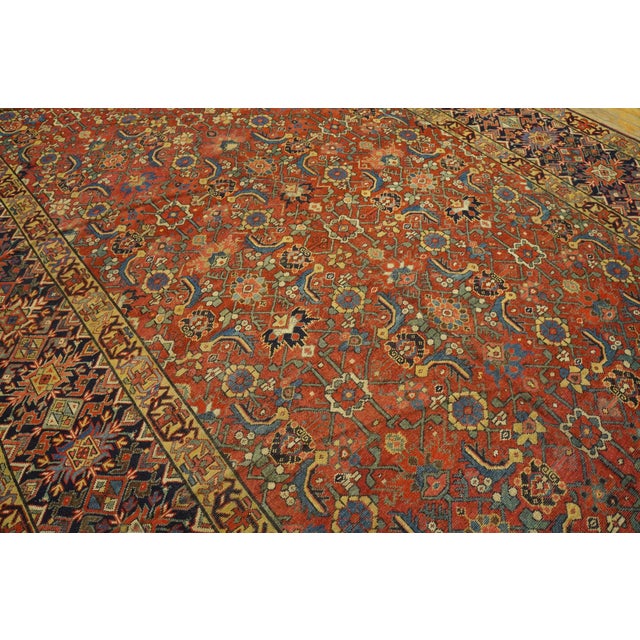 1840s Red Herati Floral Antique n.w. Persian Gallery Rug 7'6" X 23' Handknotted Wool Carpet For Sale - Image 9 of 14