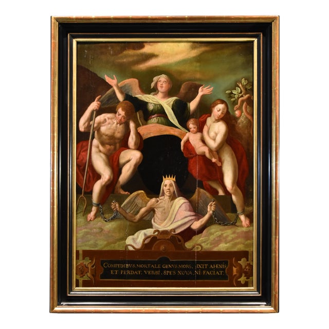 Jacob De Backer, Redemption of Adam & Eve, 1575, Oil Painting For Sale
