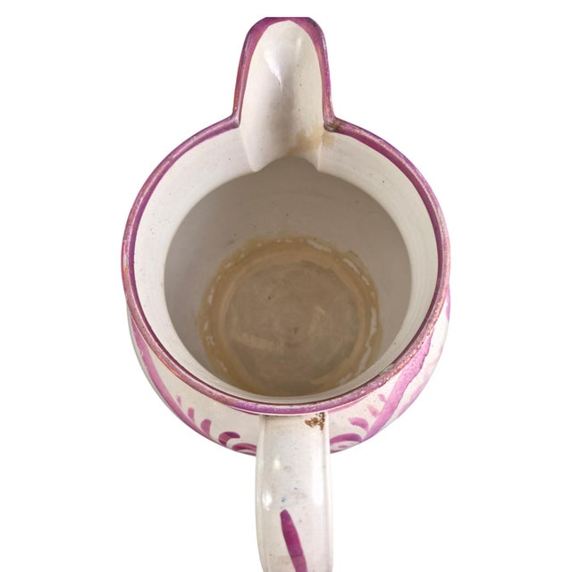 Pink Lustreware Masonic Pearlware Jug from Sunderland, 1850s For Sale - Image 8 of 14