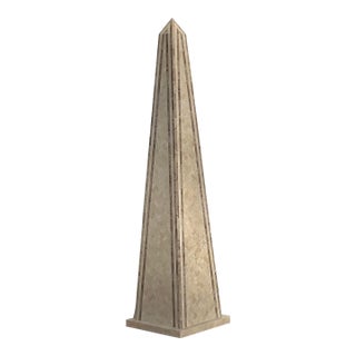 Vintage Boho Monumental Tessellated Stone Obelisk For Sale