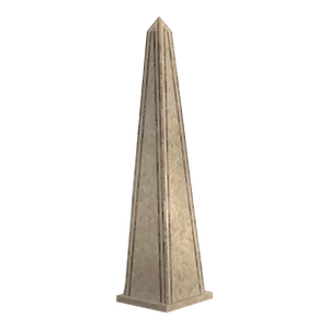 Vintage Boho Monumental Tessellated Stone Obelisk