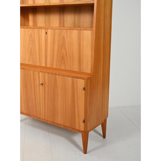 Brown Scandinavian Elm Bookcase, 1930s For Sale - Image 8 of 12