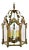 Circa 1800 French Louis XIV Bronze Lantern With Cut Glass Panels For Sale
