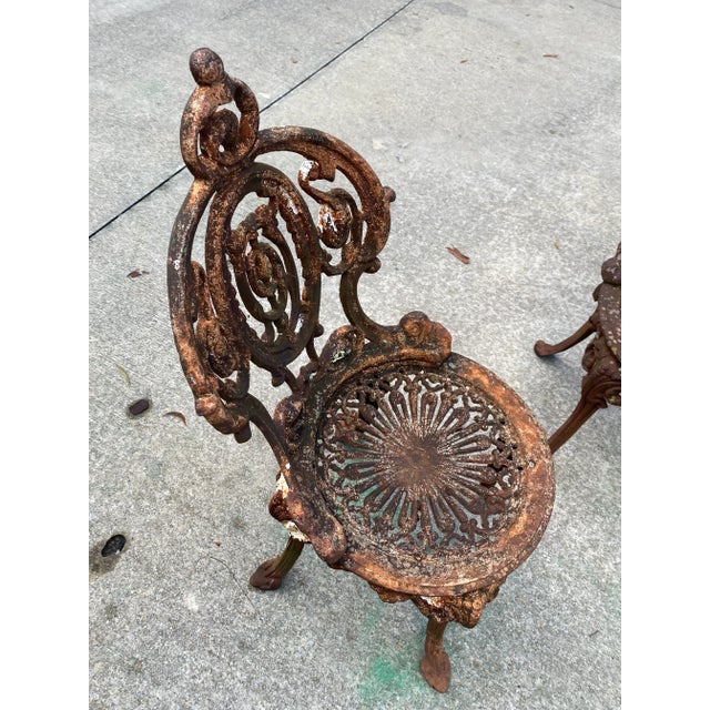 Victorian Victorian Metal Outdoor Garden Chairs - Set of 2 For Sale - Image 3 of 10