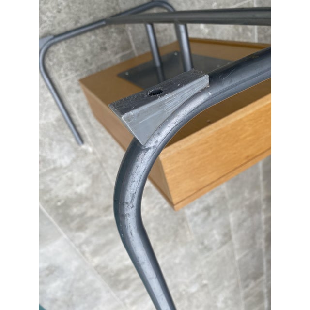 Ikea Tubular Glass and Wood Coffee Table with Drawer from Ikea, 1990s For Sale - Image 4 of 18