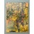 Captured on canvas, this mid-20th-century Abstract Expressionist painting presents a dynamic interplay of energetic...