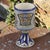 This hand-painted Armenian ceramic chalice features a unique loaves and fish mosaic motif, reflecting the spiritual...