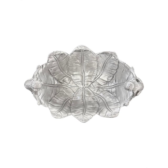 Arthur Court Signed Arthur Court 2005 Aluminum Dish Bowl For Sale - Image 4 of 5