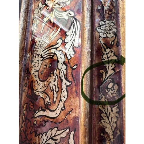 Rare Antique Florentine Verre Églomisé Mirror Dragons & Grotesques c.1850–1880 For Sale - Image 12 of 16