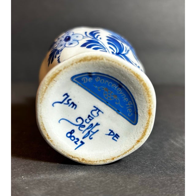 Vintage Group of Three Small Blue & White Delft Pottery Bud Vases For Sale - Image 11 of 11