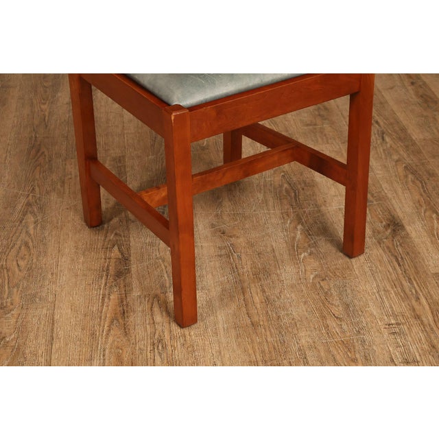 Stickley Mission Collection Set Of Eight Cherry Spindle Dining Chairs For Sale - Image 11 of 18