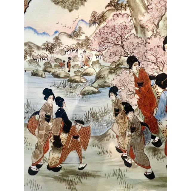 Exhibition Scale Japanese Kutani Porcelain Punch Bowl, Meiji Period, Circa 1880–1900 (Watano) For Sale - Image 10 of 17