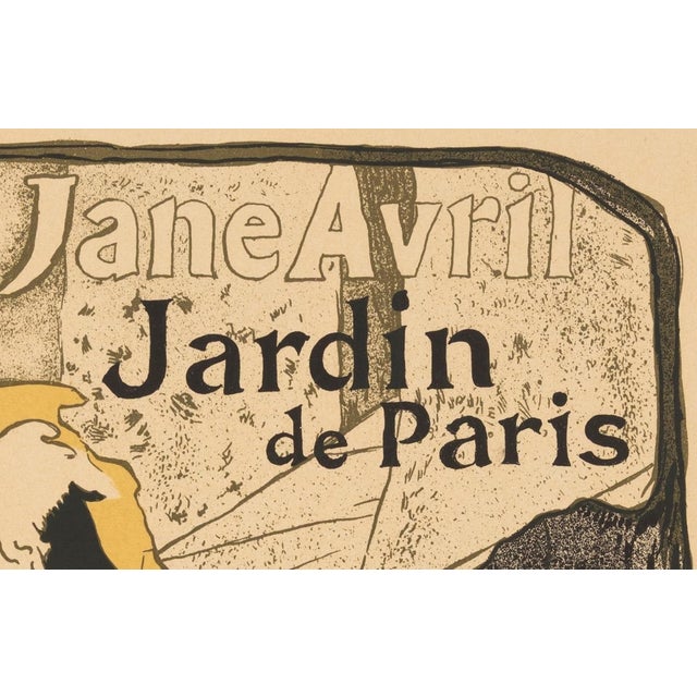 Henri de Toulouse-Lautrec, Jane Avril: Jardin de Paris from Les Maîtres de L'Affiche, 1898, Original Lithograph For Sale - Image 3 of 11