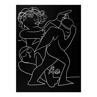 Francoise Gilot Lithograph Out of the Game 1975 For Sale