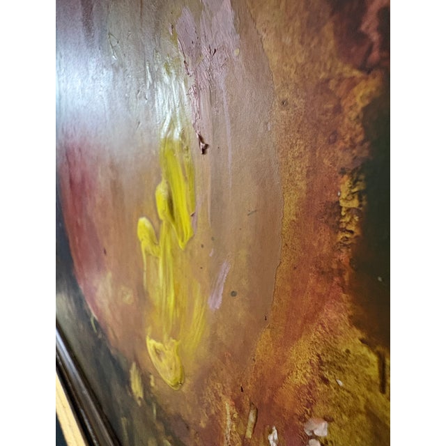 Mid-Century Modern Floral Abstract Acrylic on Board For Sale - Image 9 of 18