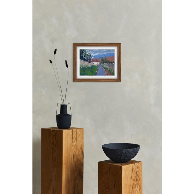 Contemporary Modern Minimalist Oil Landscape, Blossoms For Sale - Image 3 of 6