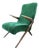 Vintage Scandinavian Armchair in Green Corduroy, 1960s For Sale