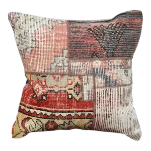 Contemporary Pillow Cover Made from Vintage Turkish Rug