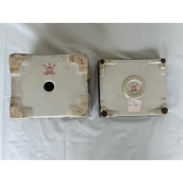 Vintage Ceramic United Wilson (Juwc) Renaissance Revival Planter & Tray For Sale - Image 10 of 10