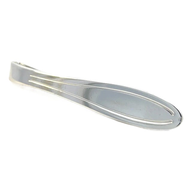 1990s Georg Jensen Estate Money Clip Tie Pin Silver For Sale