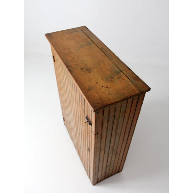 Antique Beadboard Country Cupboard Cabinet For Sale - Image 9 of 18