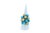 Metal Blue Turquoise Diamonds Golden Spheres Balls Christmas Bells Motif 18k Gold Ring, Size 7 For Sale - Image 7 of 18