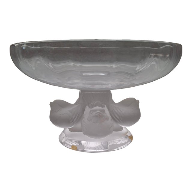 Lalique Nogent Crystal Bowl For Sale