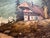 Large VTG Alpine Mountain Landscape Oil Painting European Cabin Framed Signed For Sale - Image 10 of 15