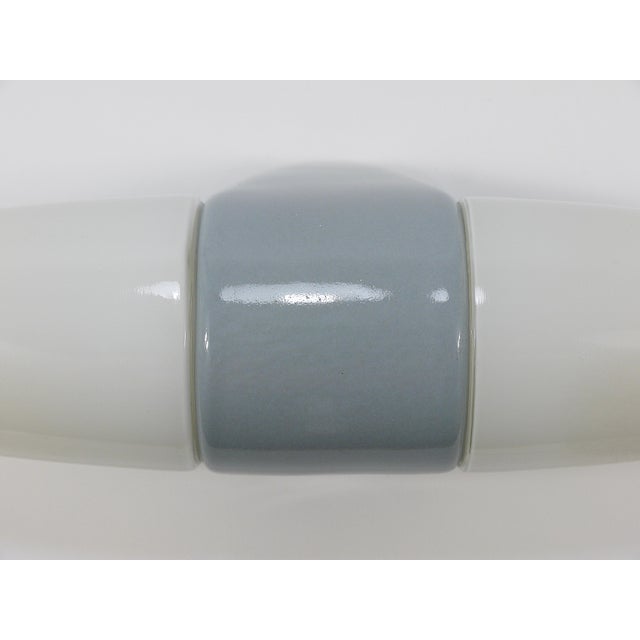 Bauhaus Gray Sconce Double Wall Light by Wilhelm Wagenfeld attributed to Linder, Germany, 1950s For Sale - Image 6 of 17