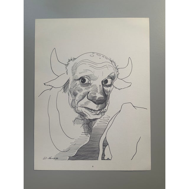 1974 Print Portfolio of Artists Caricatures by David Levine - Set of 14 For Sale - Image 12 of 18