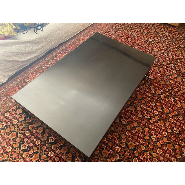 Black Table in Black Lacquered Wood For Sale - Image 8 of 8