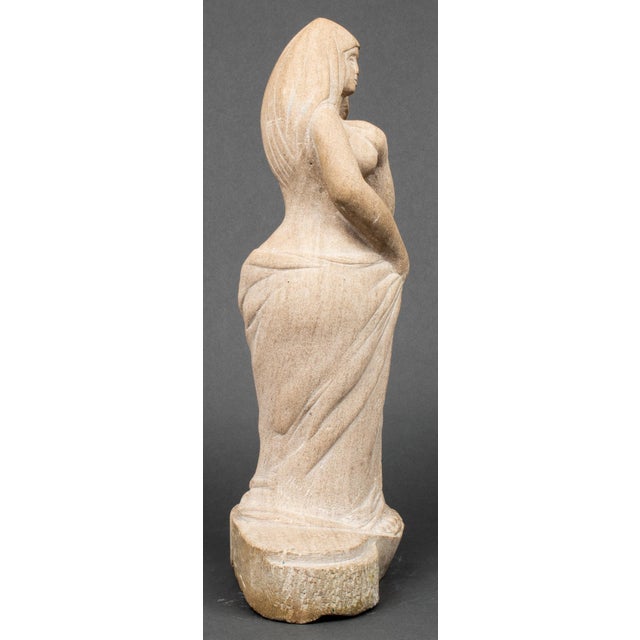 Mid 20th Century J. Todak Nude Woman Carved Stone Sculpture For Sale - Image 5 of 8