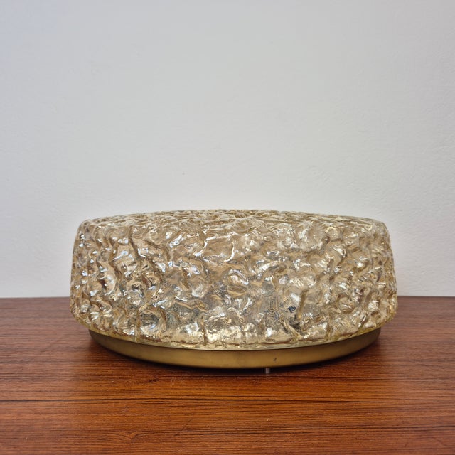 1960s Large Gold Flush Mount Ceiling from Limburg, 1960s For Sale - Image 5 of 13