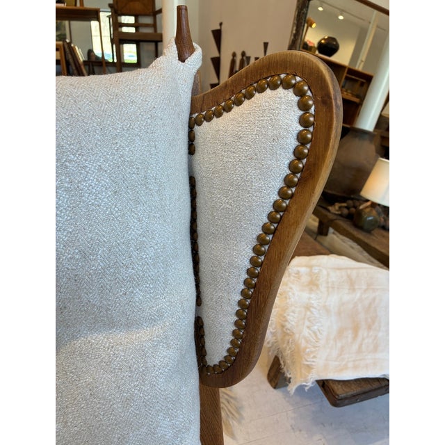Pair of Wood and Upholstered Armchairs, 1940s/50s, France For Sale - Image 17 of 17