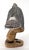 Wood American Harrier Hawk & Gloved Handler 2003 – Carved Wooden Sculpture Signed Bradford King For Sale - Image 7 of 16