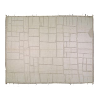 Moroccan Hand Knotted Wool Rug, 12'1''x15'8'' For Sale