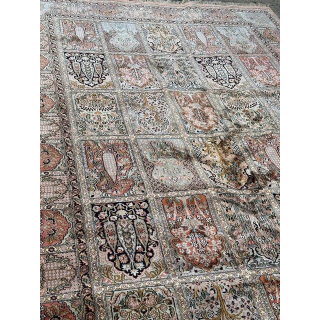 Vintage Silk Kashmir Rug, 1980s For Sale - Image 13 of 18