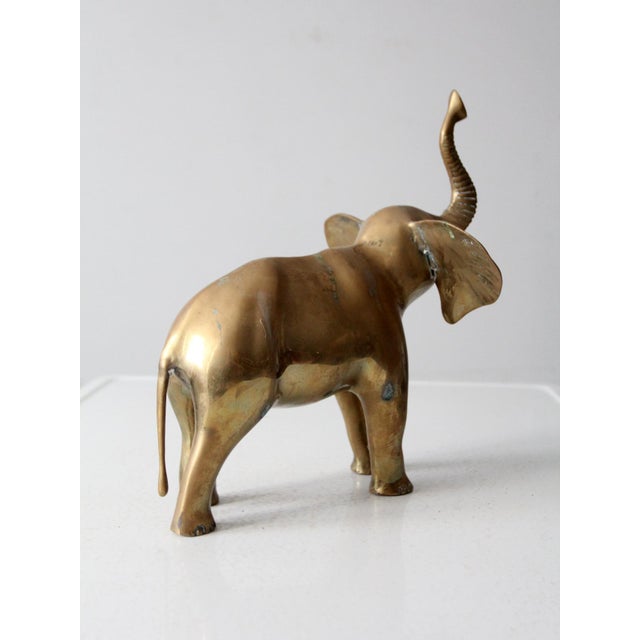 Mid 20th Century Vintage Brass Elephant For Sale - Image 5 of 11