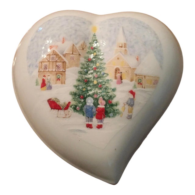 Mikasa Merry Christmas Bone China Fx032 Trinket Keepsake Box For Sale