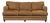 Comfortable 3-Seat Brown Fabric Sofa With Rolled Arms For Sale