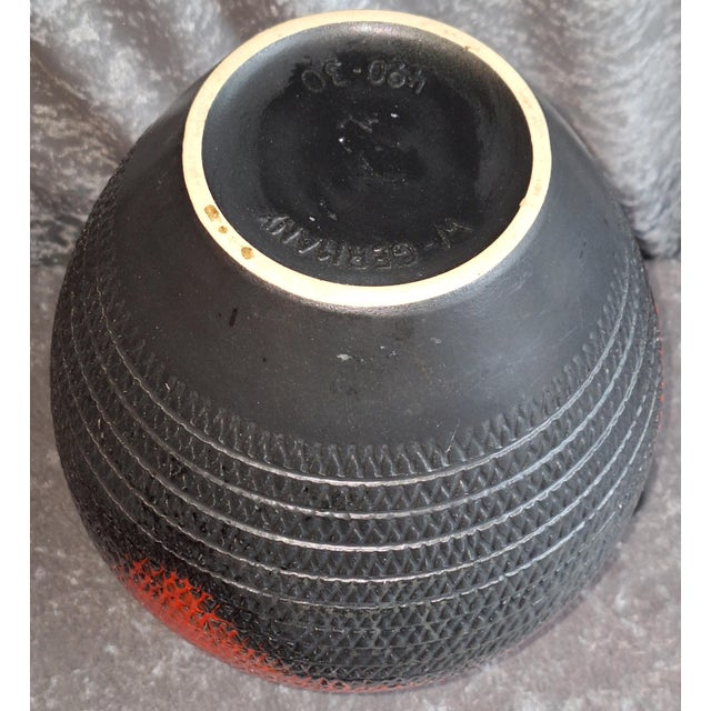 Vintage German Ceramic Handled Vase, 1970s For Sale - Image 4 of 5