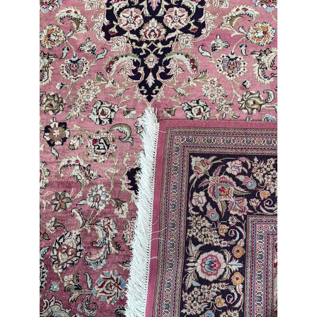 Silk Ghom from Persia, 100% pure silk, handmade, unique, vintage, freshly washed