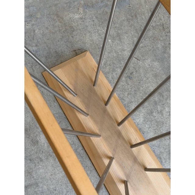 Brown Mid 20th Century Hoigaard Danish Modern Magazine Rack Mid Century Wood & Metal Newspaper Holder For Sale - Image 8 of 10