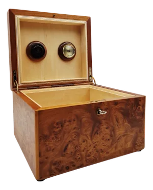 Vintage Italian Scarola Cigar Case with Humidifier, 1980s