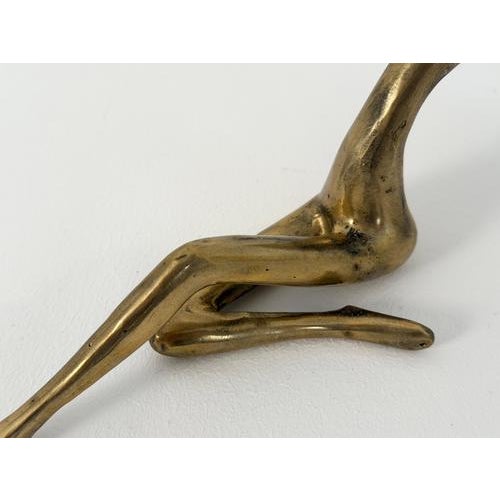 Mid-Century Abstract Brass Sculpture of Reclining Woman, Sweden, 1960s For Sale - Image 6 of 9