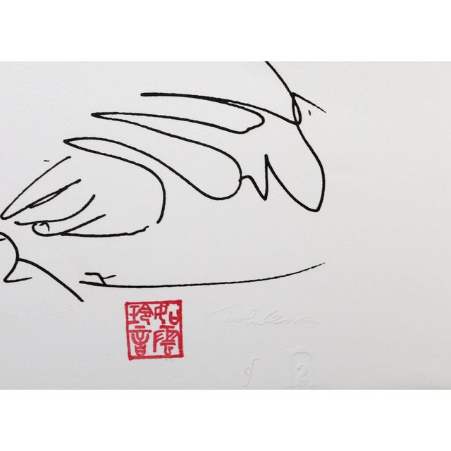 Peace and Love, John Lennon Lithograph on Bfk Rives, Signed and Numbered by Yoko Ono in Pencil For Sale - Image 4 of 4